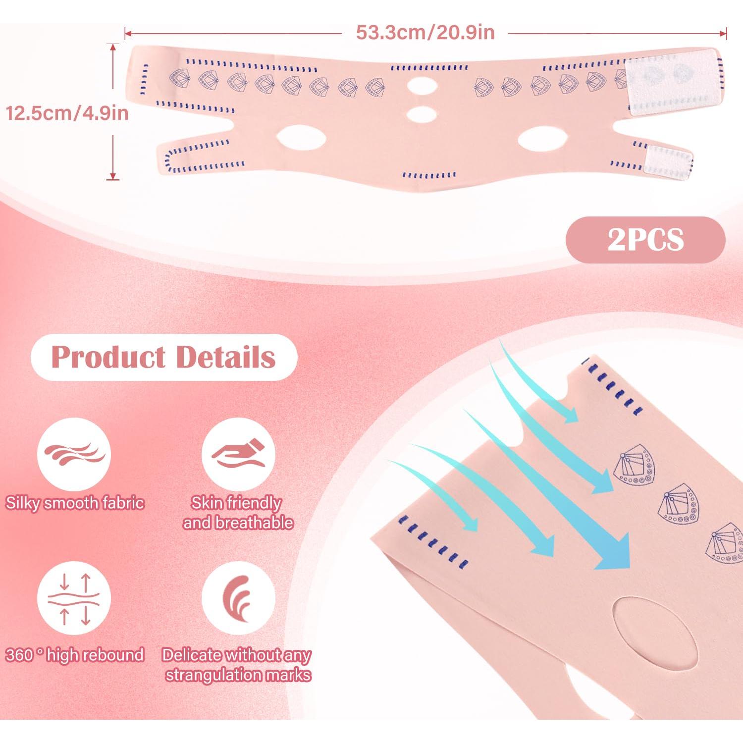 Correa Reutilizable para Barbilla EKIND - Elevación Facial Rosa (2 Pzs)