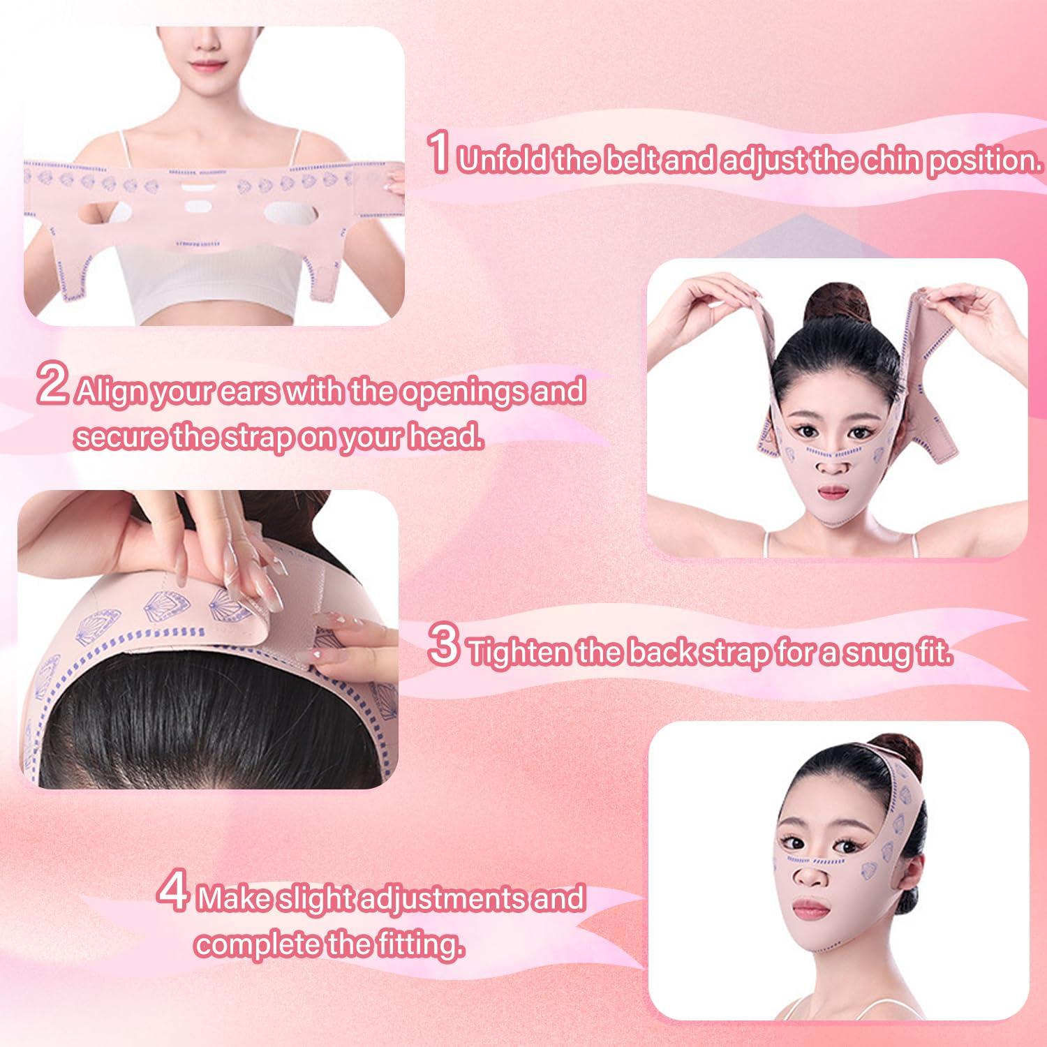 Correa Reutilizable para Barbilla EKIND - Elevación Facial Rosa (2 Pzs)