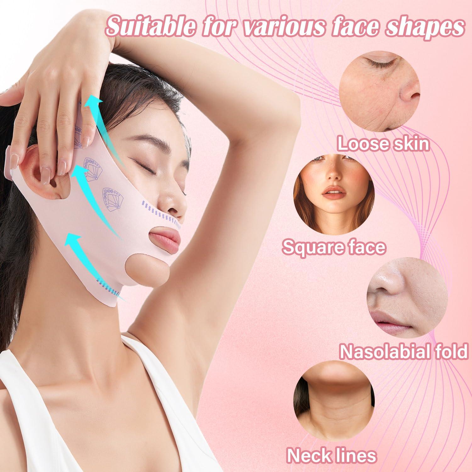 Correa Reutilizable para Barbilla EKIND - Elevación Facial Rosa (2 Pzs)