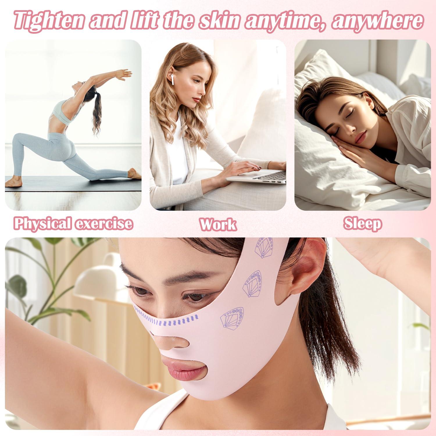 Correa Reutilizable para Barbilla EKIND - Elevación Facial Rosa (2 Pzs)