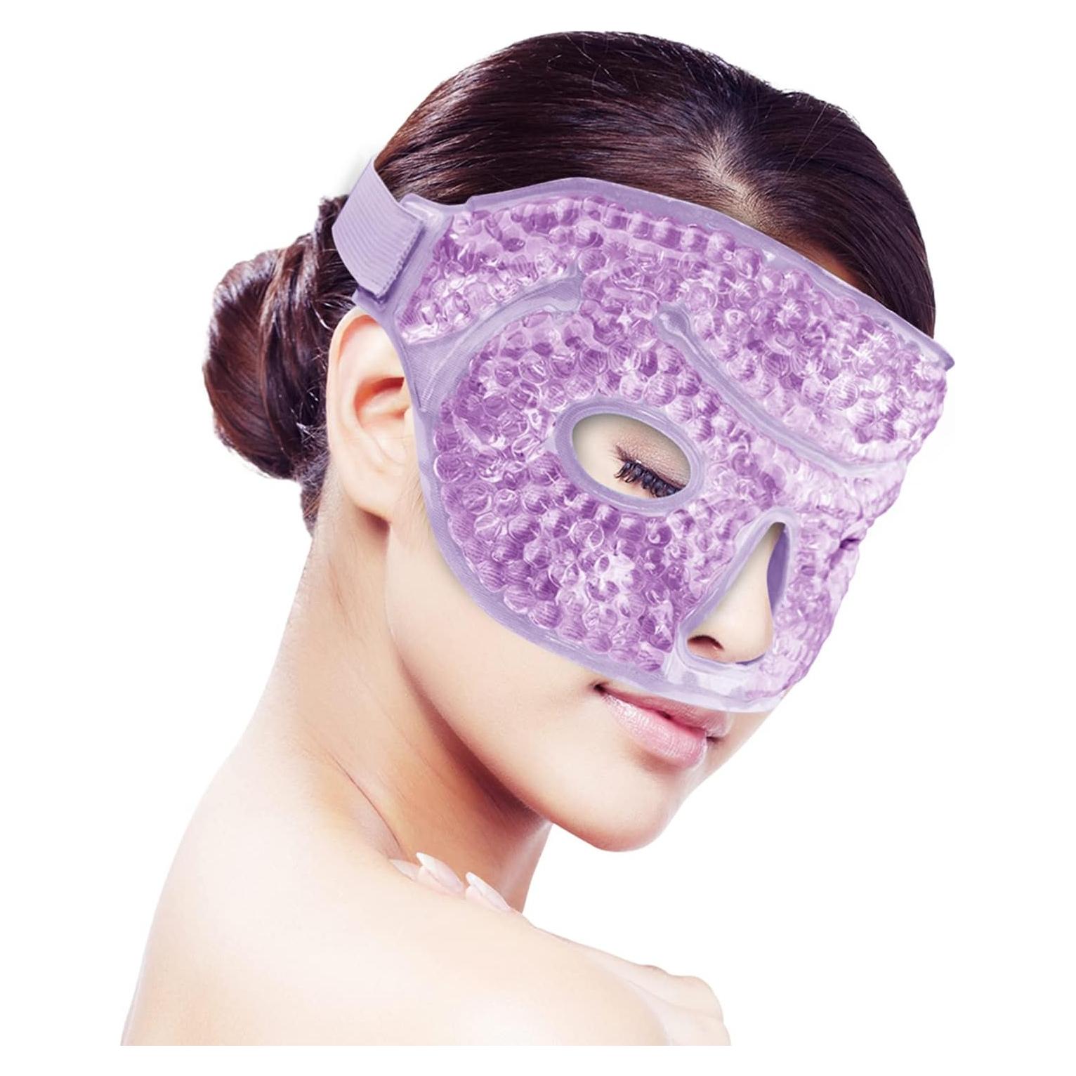 Máscara de Hielo para Ojos Morelei - Reutilizable, Gel Frío y Caliente