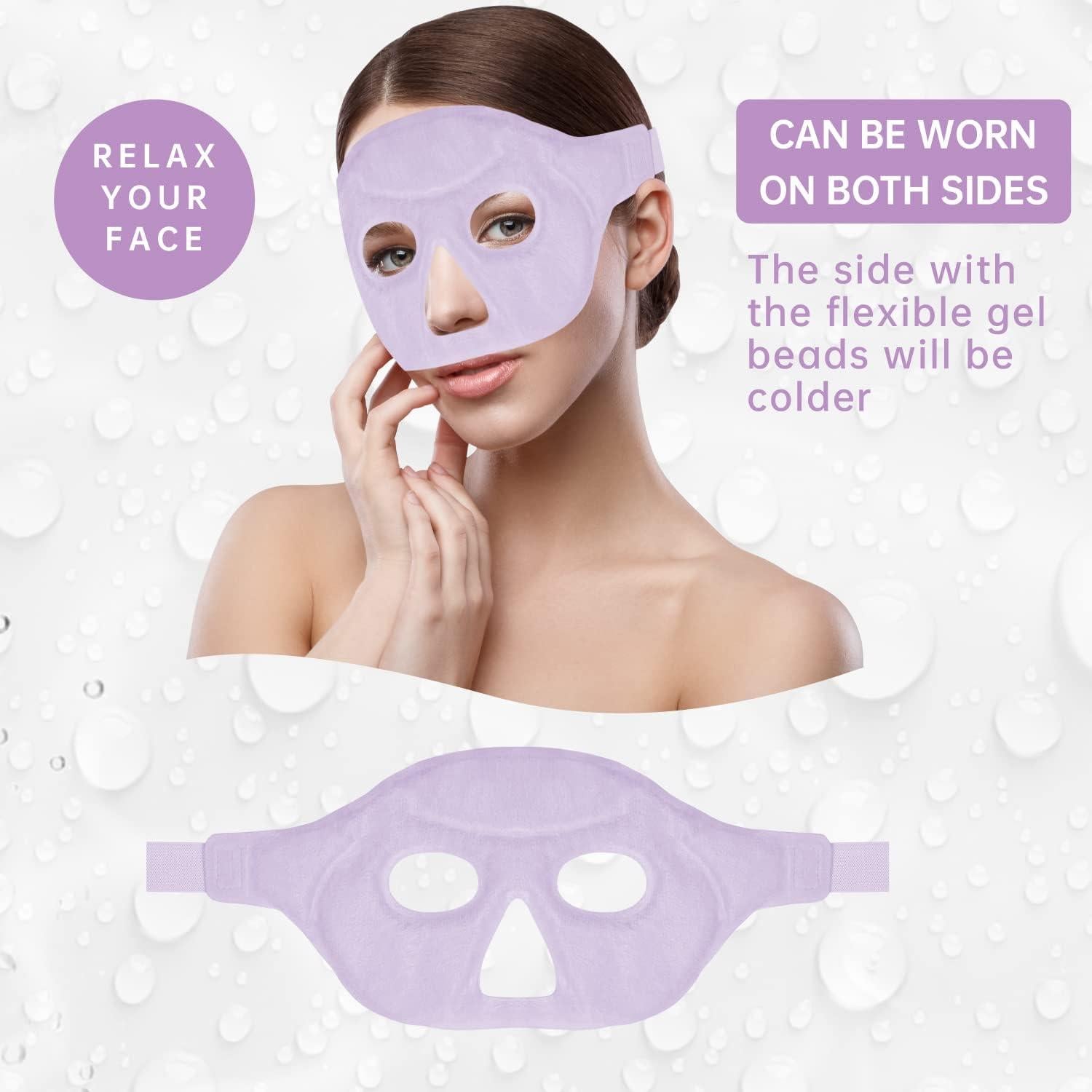 Máscara de Hielo para Ojos Morelei - Reutilizable, Gel Frío y Caliente