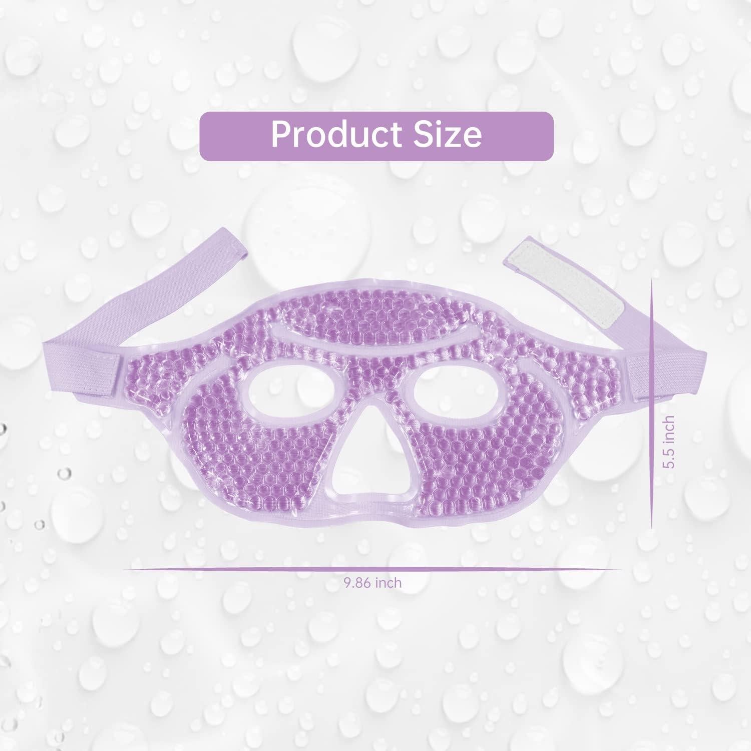 Máscara de Hielo para Ojos Morelei - Reutilizable, Gel Frío y Caliente