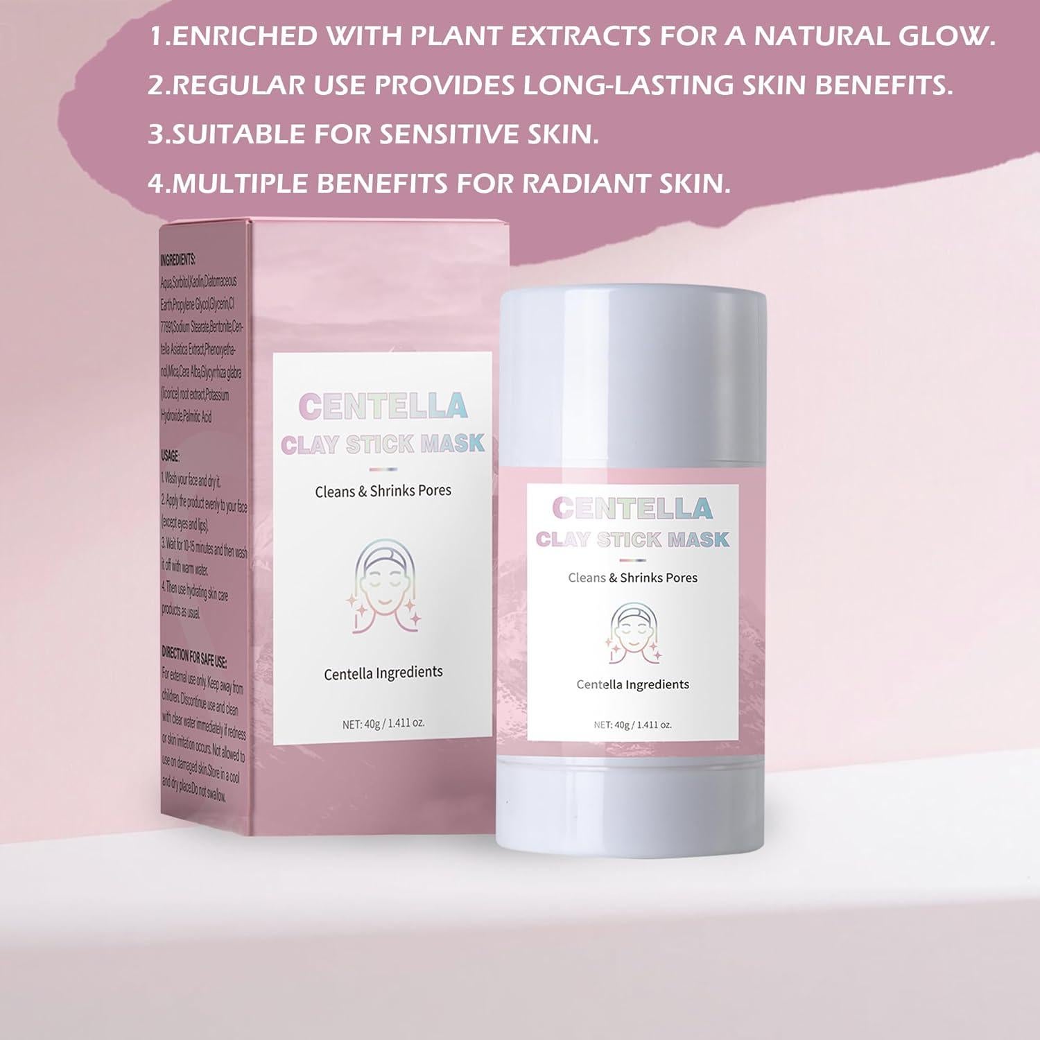 Barra de Mascarilla de Arcilla Centella LoisAAA 1pcs Hidratante