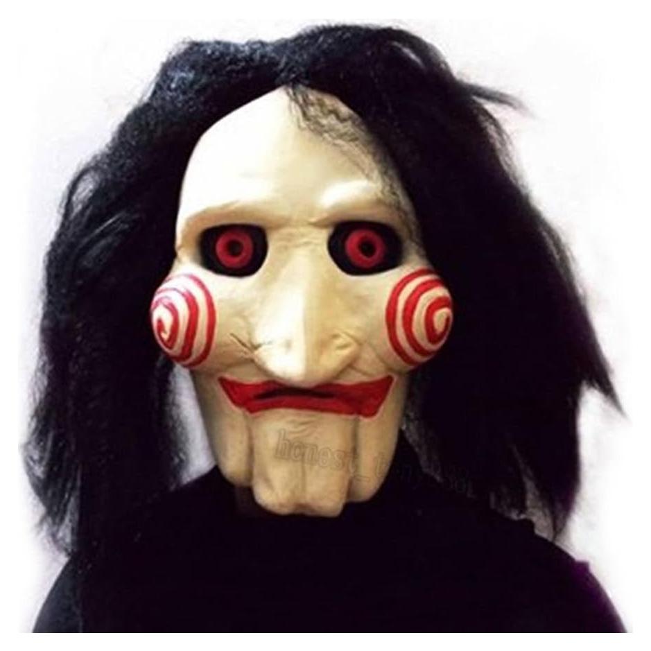 Máscara de payaso Jigsaw Halloween X-Merry - 23x38 cm