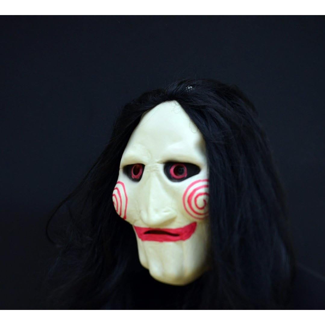 Máscara de payaso Jigsaw Halloween X-Merry - 23x38 cm