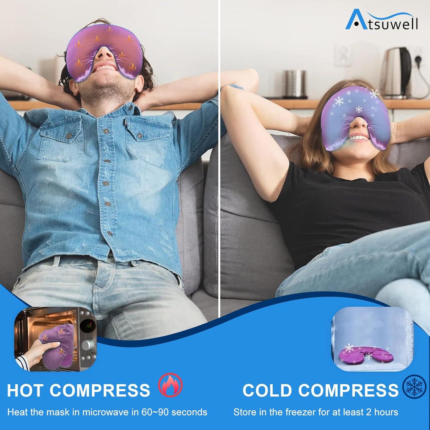 Máscara Sinusal Atsuwell Rosa - Almohadilla Térmica para Ojos