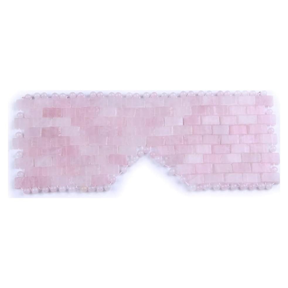 Máscara de Sueño de Cuarzo Rosa Natural TGS Gems 22.86x10.16cm