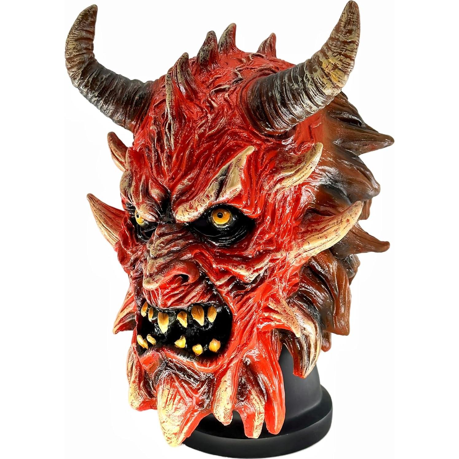 Máscara de Diablo Rojo MILERUN - Láttex Realista 29 cm