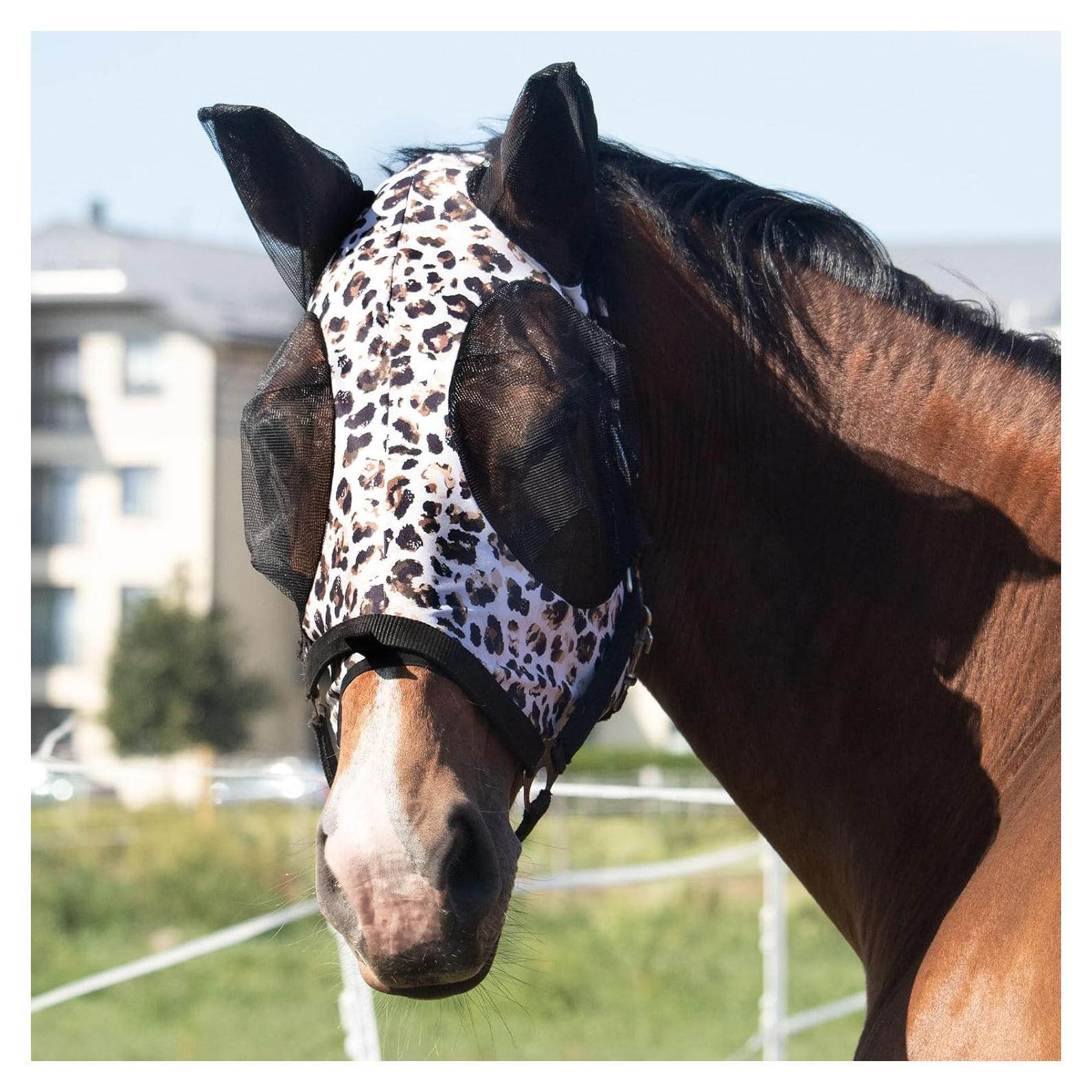 Máscara para Moscas Harrison Howard Cob Estampado Leopardo UV