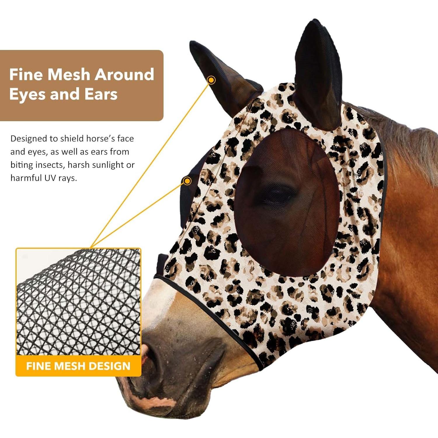 Máscara para Moscas Harrison Howard Cob Estampado Leopardo UV