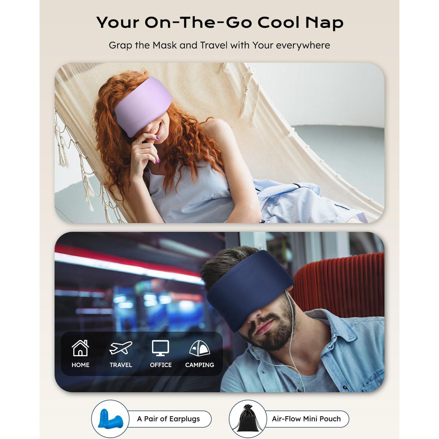 Máscara de Sueño Doble Cara ProCIV - Seda de Leche y Bambú