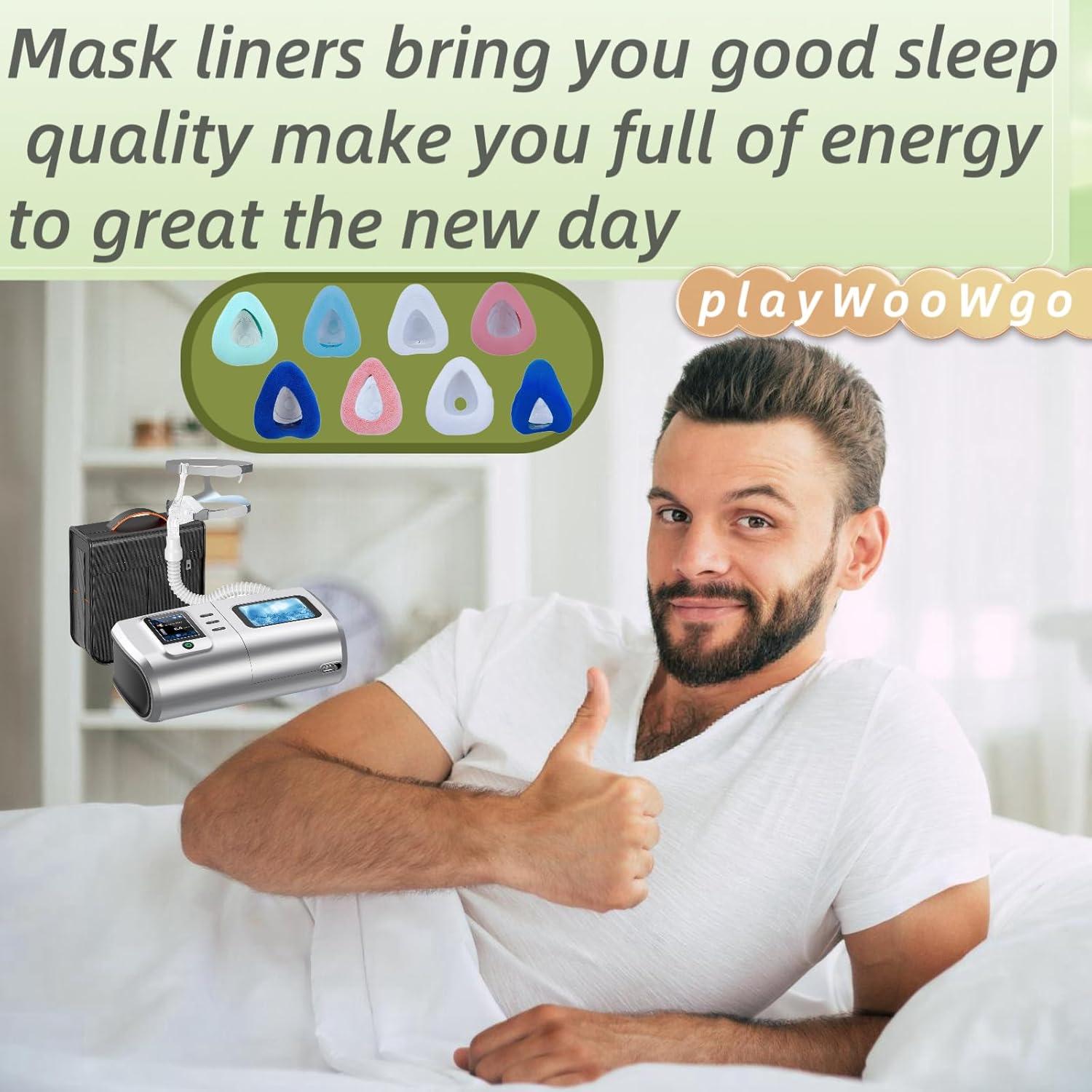 Paquete de 8 forros CPAP playWooWgo Talla Única - 4 Silky Cool + 4 Soft