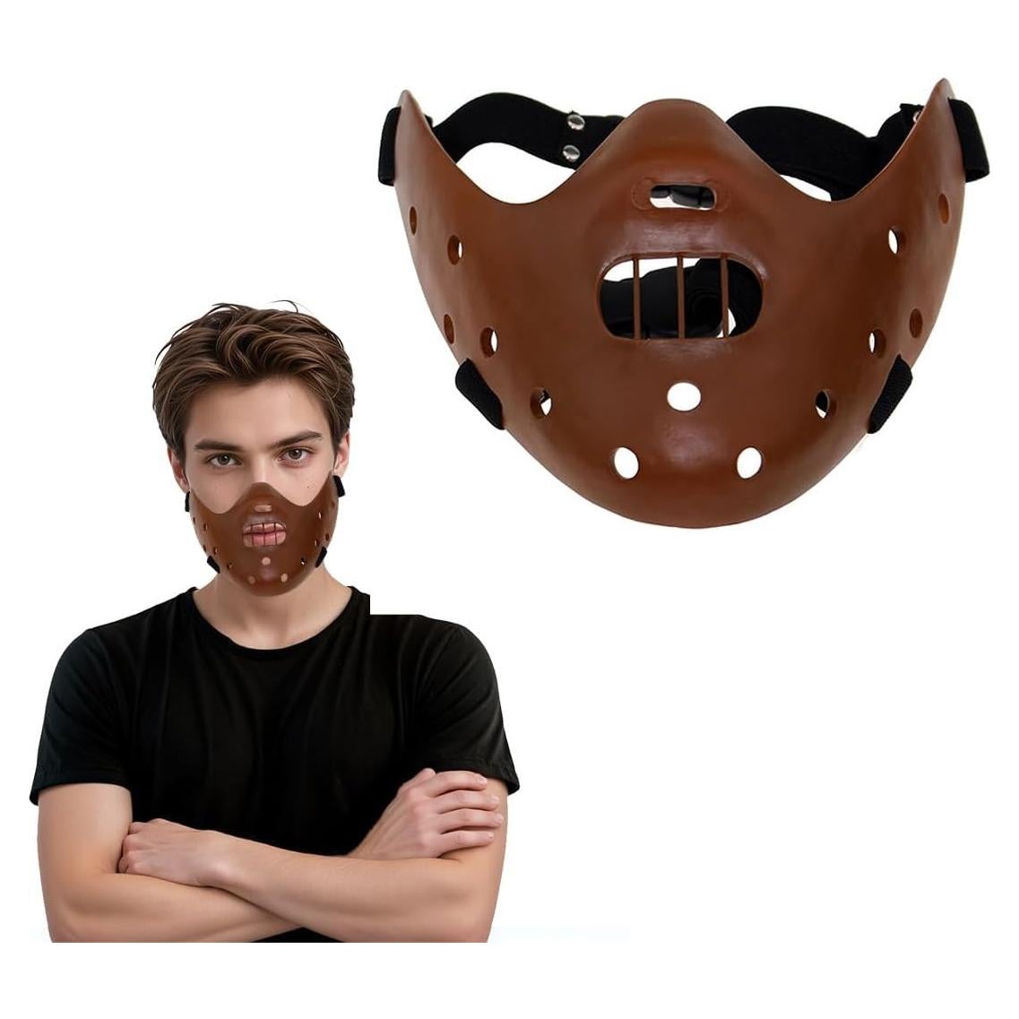 Máscara de Horror de Resina para Cosplay y Halloween - Medio Rostro