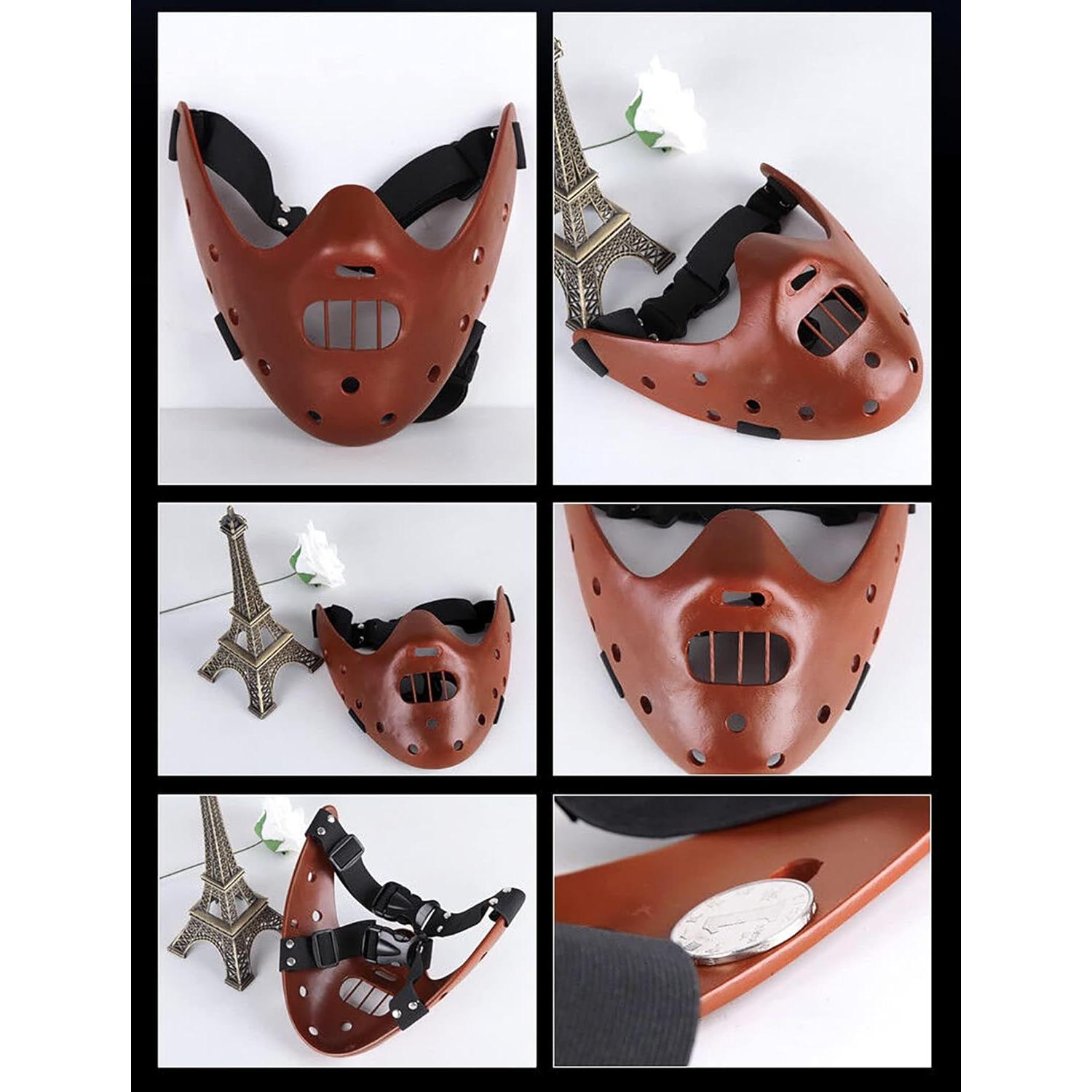 Máscara de Horror de Resina para Cosplay y Halloween - Medio Rostro