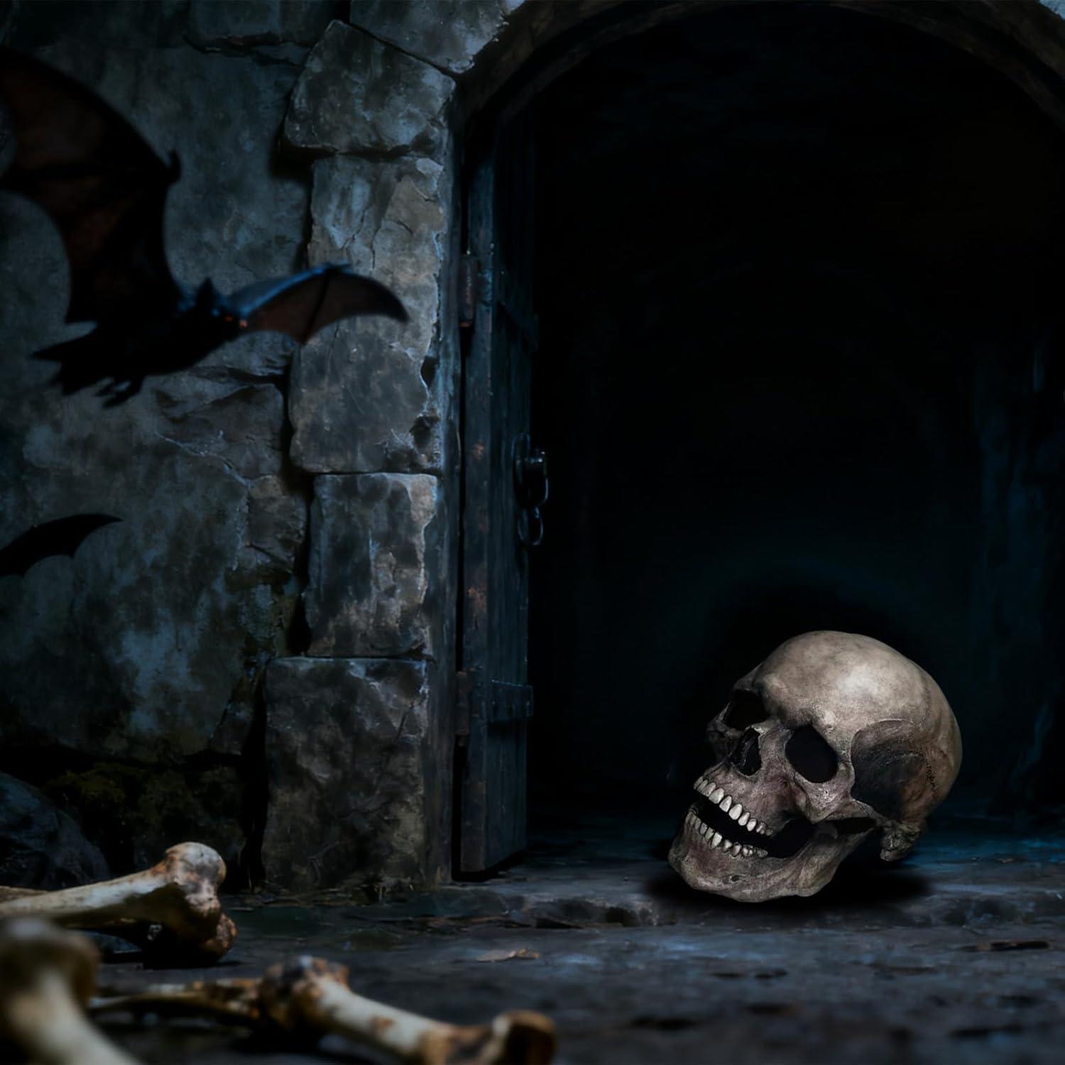 Máscara de Calavera con Mandíbula Móvil MiseYu - Halloween Adultos