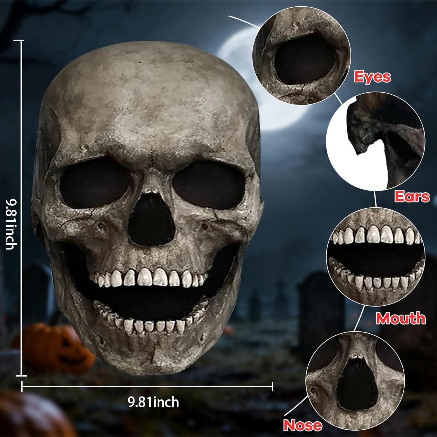 Máscara de Calavera con Mandíbula Móvil MiseYu - Halloween Adultos