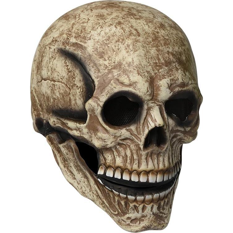 Máscara de Calavera con Mandíbula Móvil MiseYu - Halloween Adultos