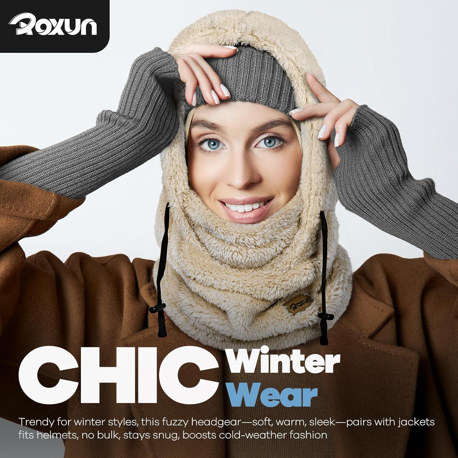 Pasamontañas de Forro Polar ROXUN Unisex a Prueba de Viento