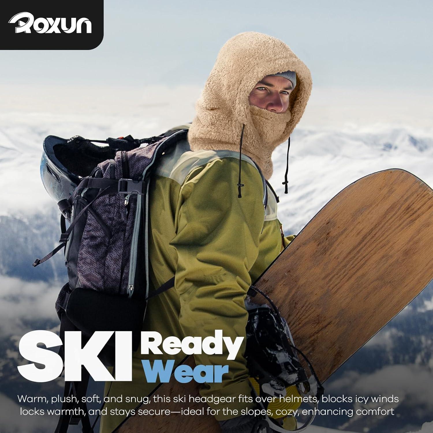 Pasamontañas de Forro Polar ROXUN Unisex a Prueba de Viento