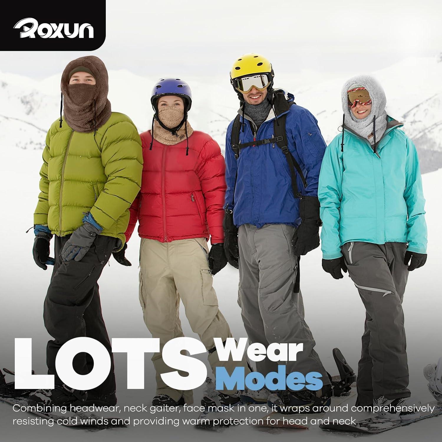Pasamontañas de Forro Polar ROXUN Unisex a Prueba de Viento