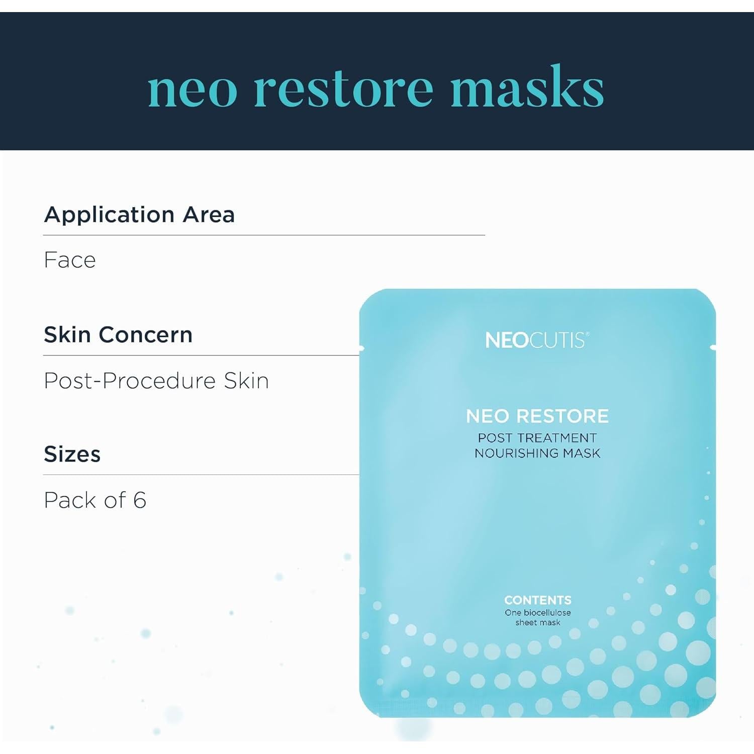 Mascarilla Biocelulosa Neocutis Neo Restore - 6 Unidades