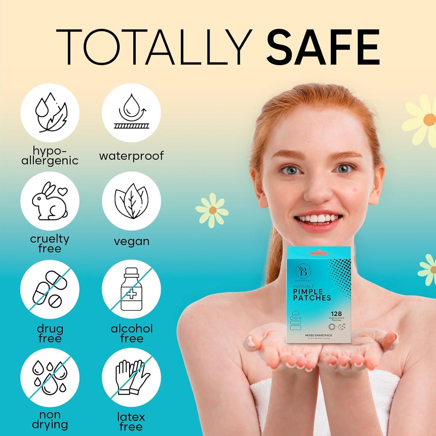 Parche Hidrocoloide para Espinillas Bloomora - 128 Piezas