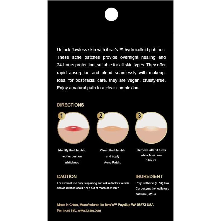 Parche Hidrocoloide Invisible Ibrar para Acné y Espinillas