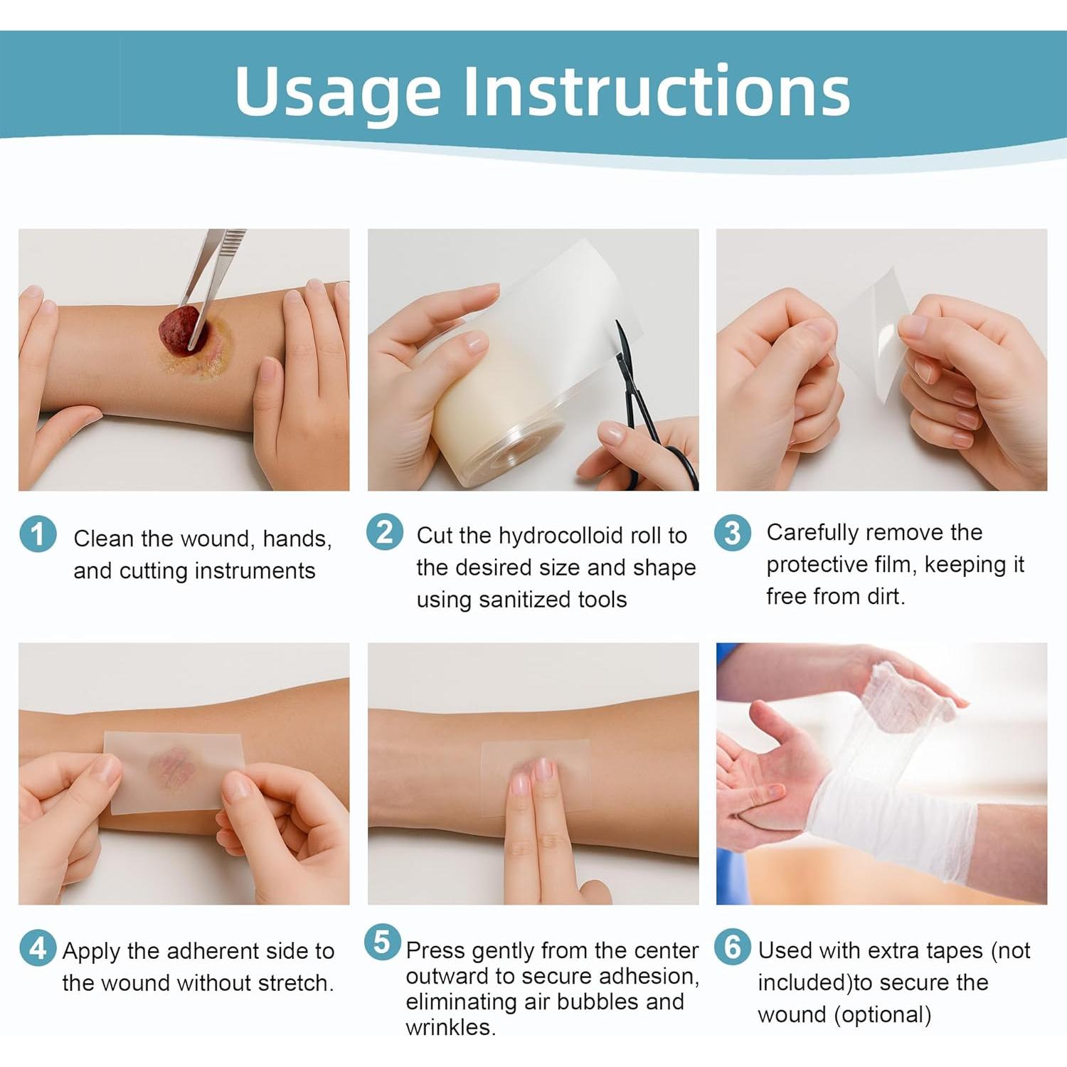 Vendaje de Hidrocoloide Dkmord 5.08cm x 2.01m para Heridas