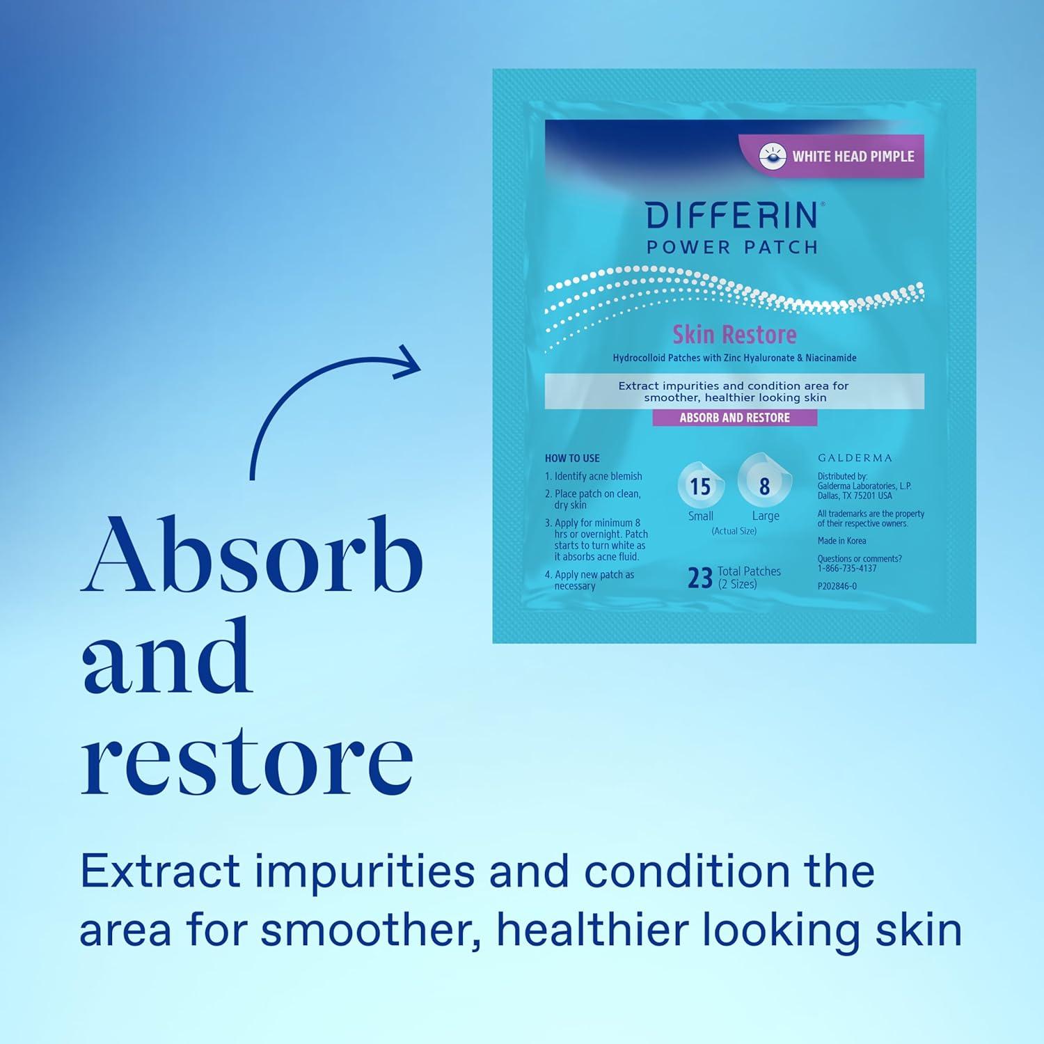 Parches Hidrocoloides Differin para Espinillas 23 ct - Zinc y Niacinamida