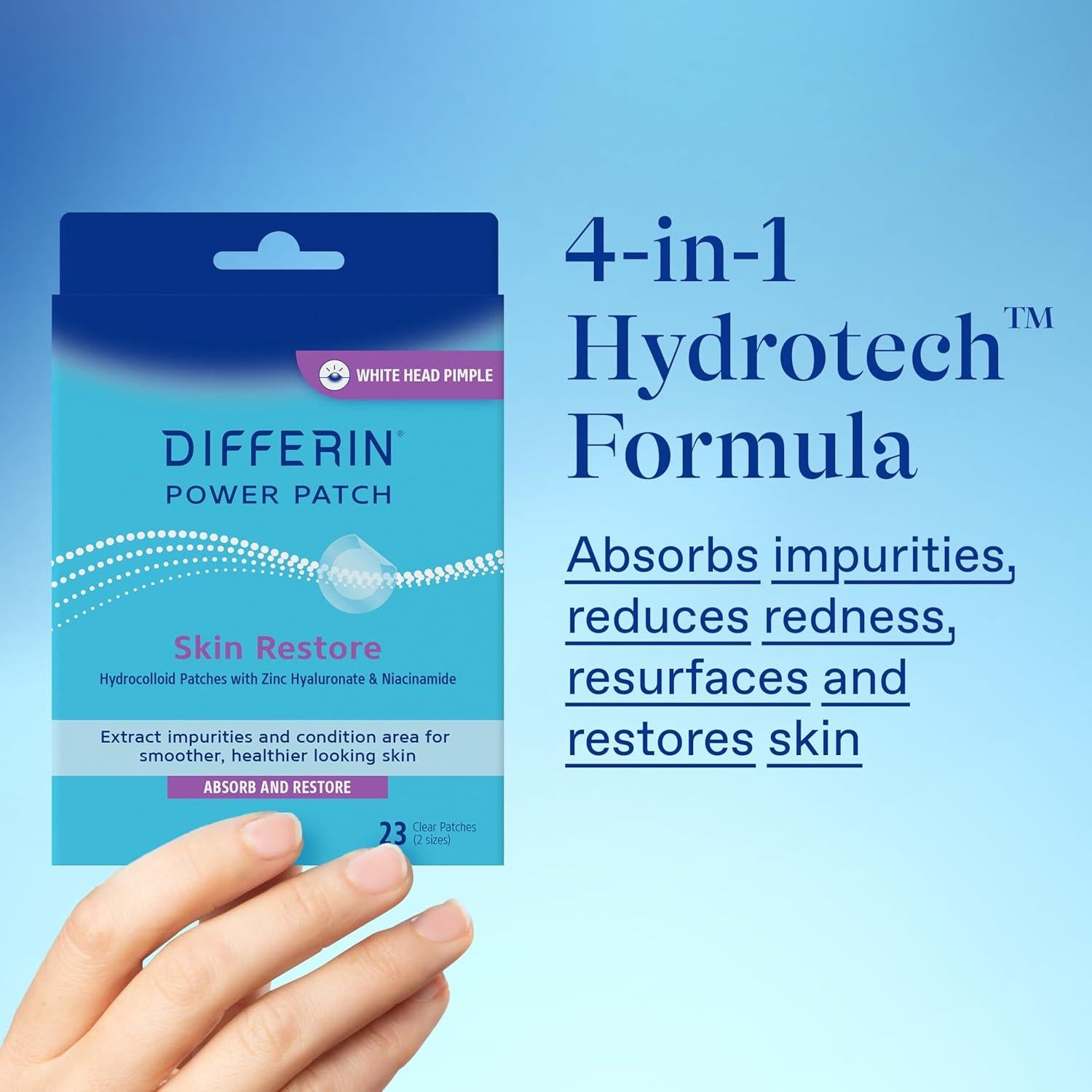 Parches Hidrocoloides Differin para Espinillas 23 ct - Zinc y Niacinamida
