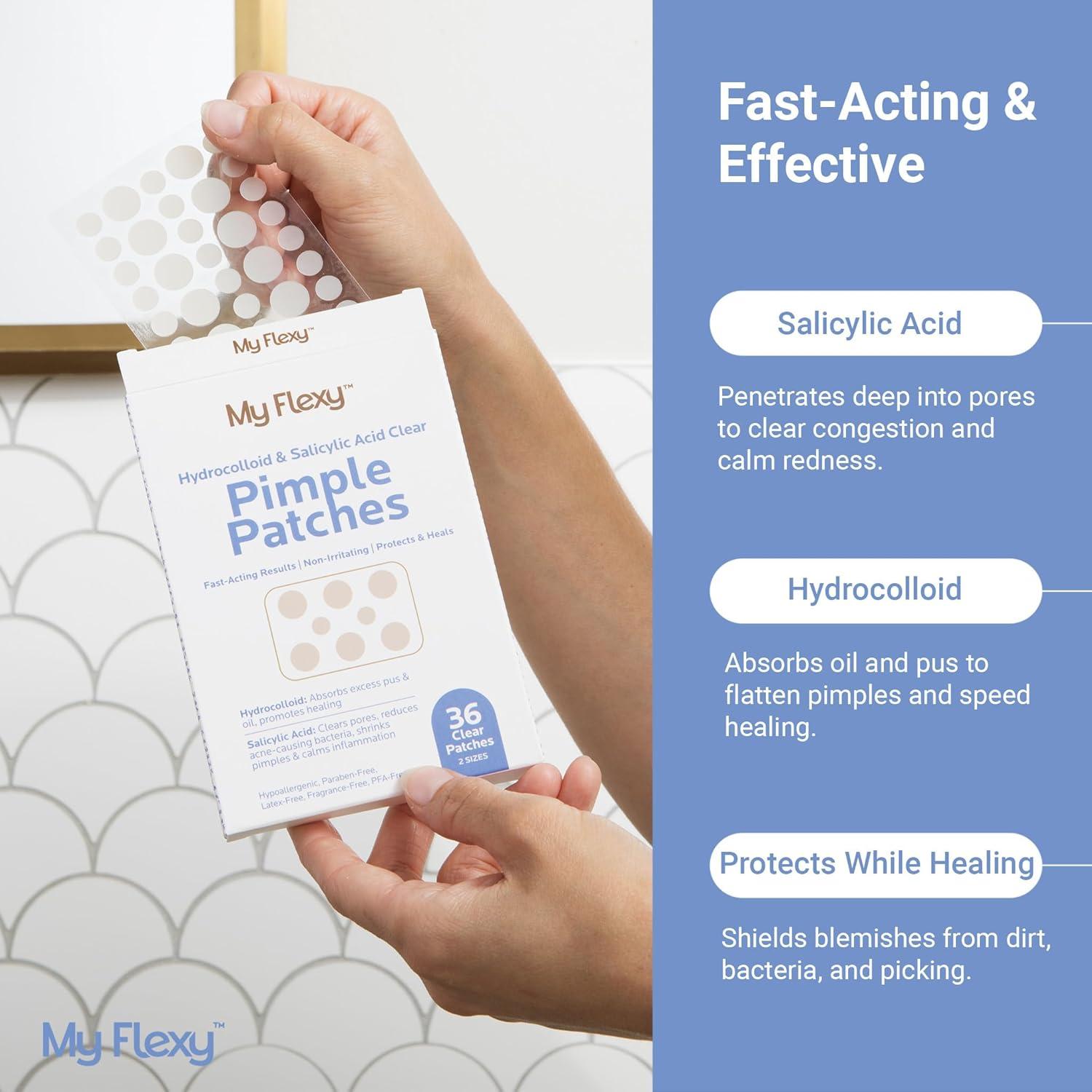 Parche para Granos My Flexy - Hidrocoloide con Ácido Salicílico - 36 Unidades