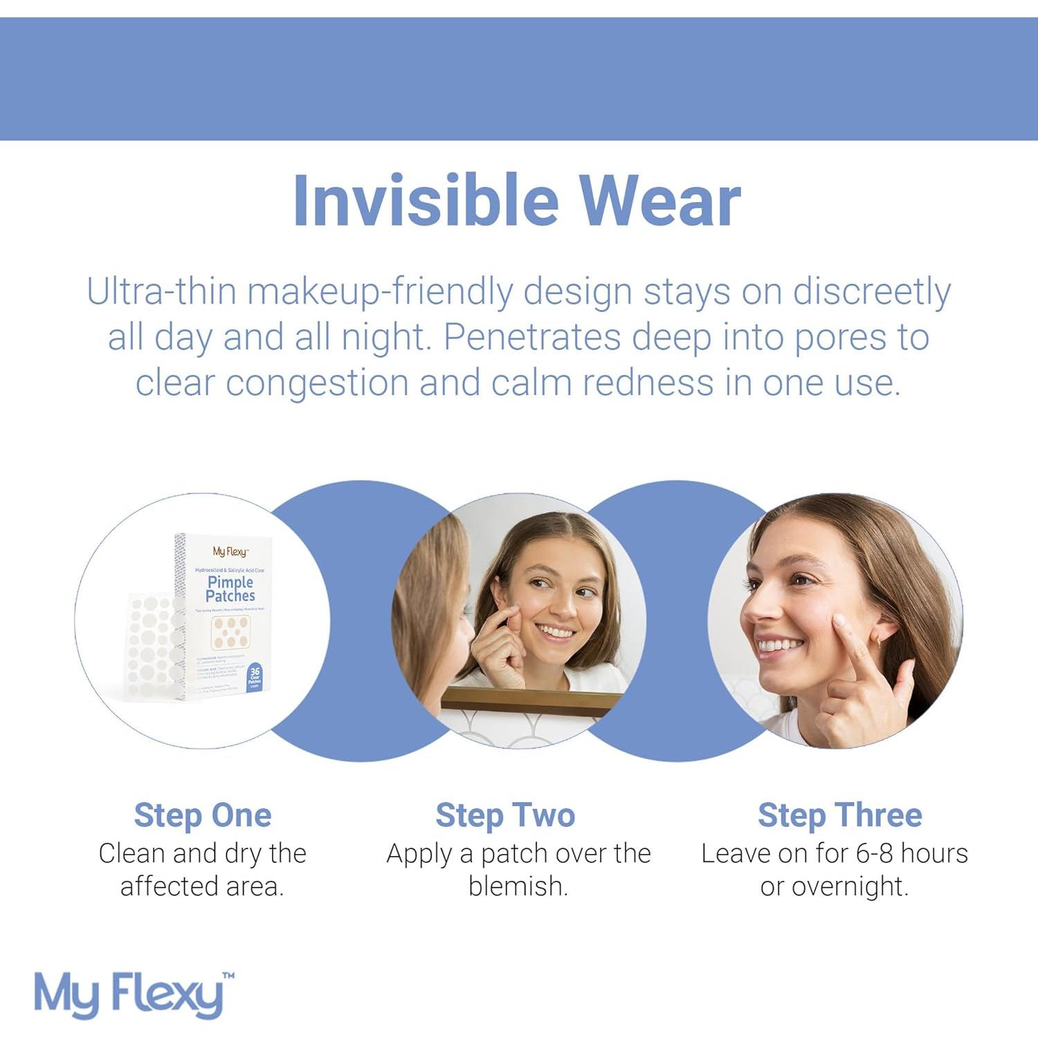 Parche para Granos My Flexy - Hidrocoloide con Ácido Salicílico - 36 Unidades
