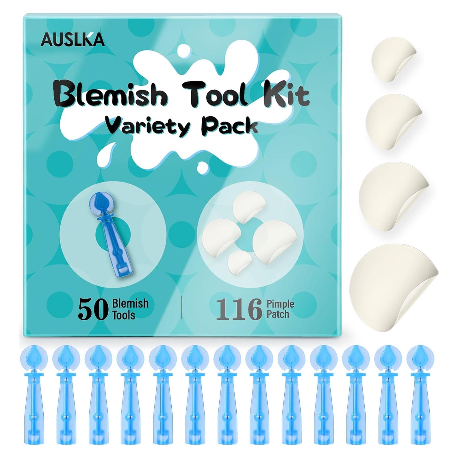 Kit de Remoción de Espinillas AUSLKA - 50 Agujas + 116 Parches