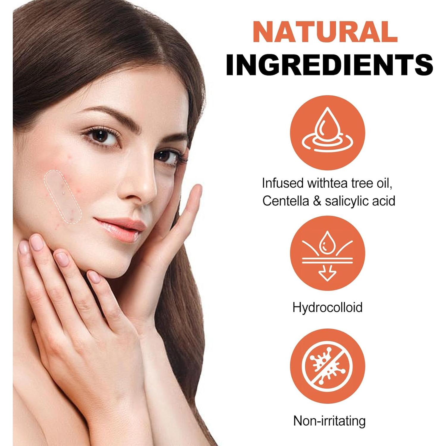 Parche Hidrocoloide para Acné Cabiuty - 68 Parches de 3 Tamaños