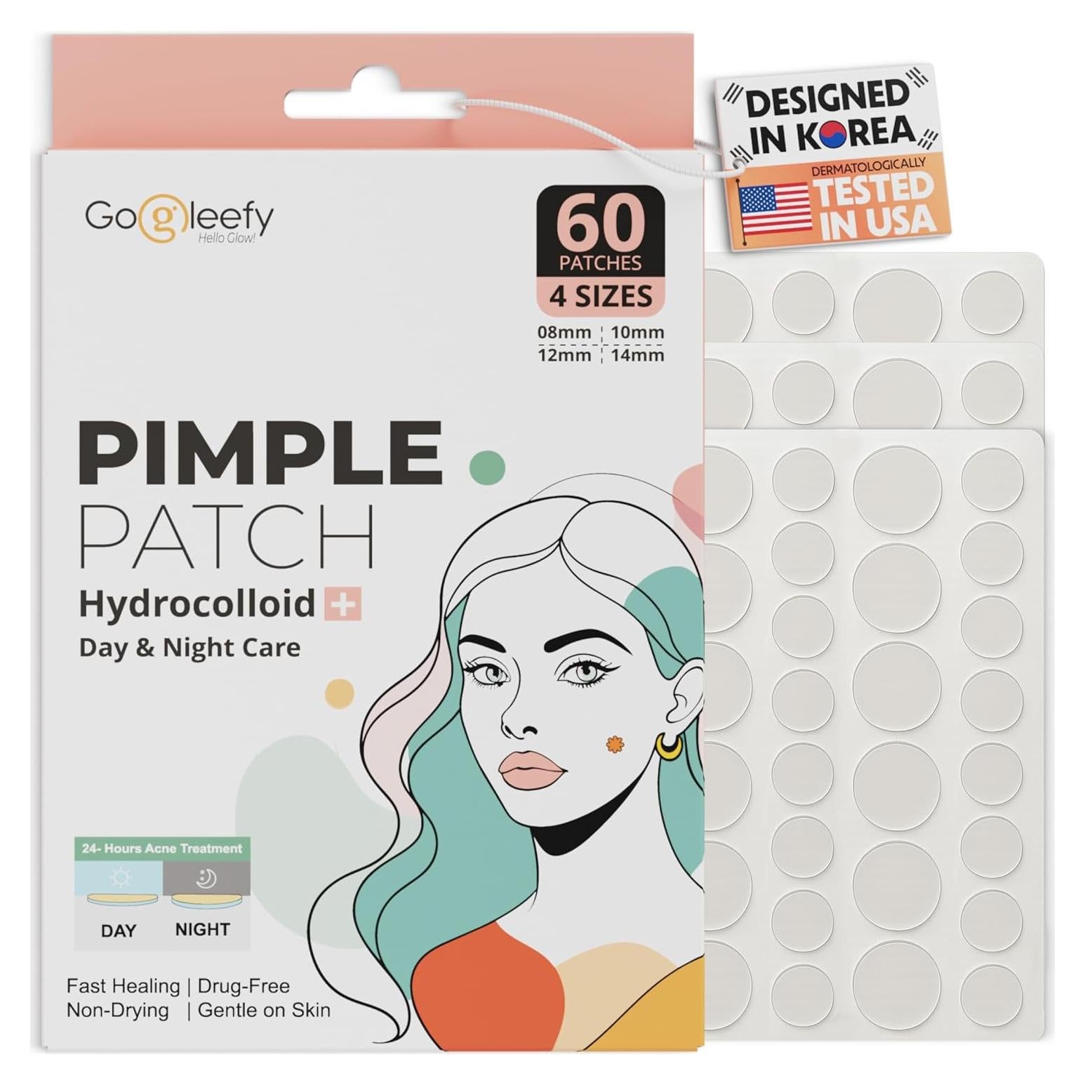 Parche Hidrocólico para Granos GoGleefy - 60 Unidades