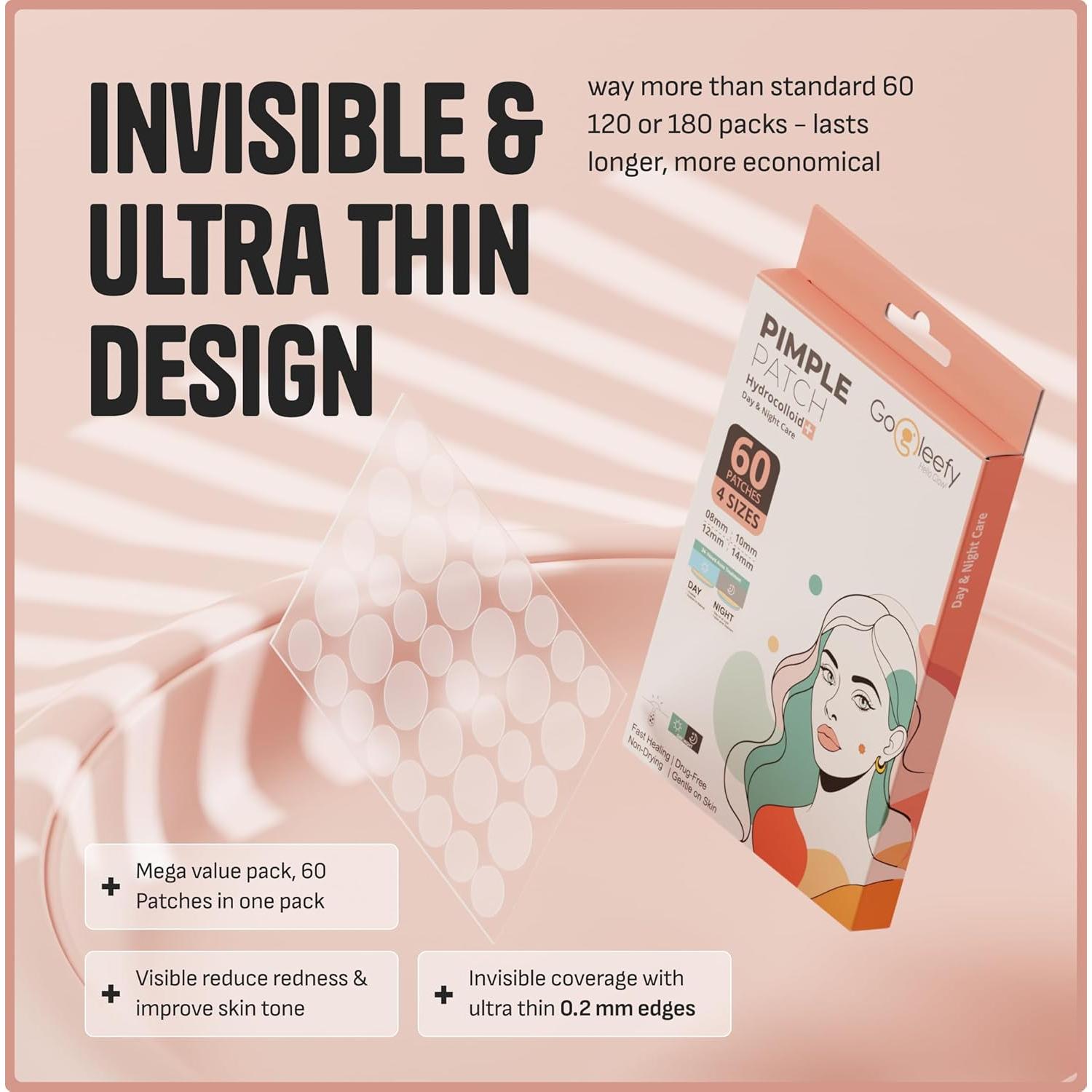 Parche Hidrocólico para Granos GoGleefy - 60 Unidades