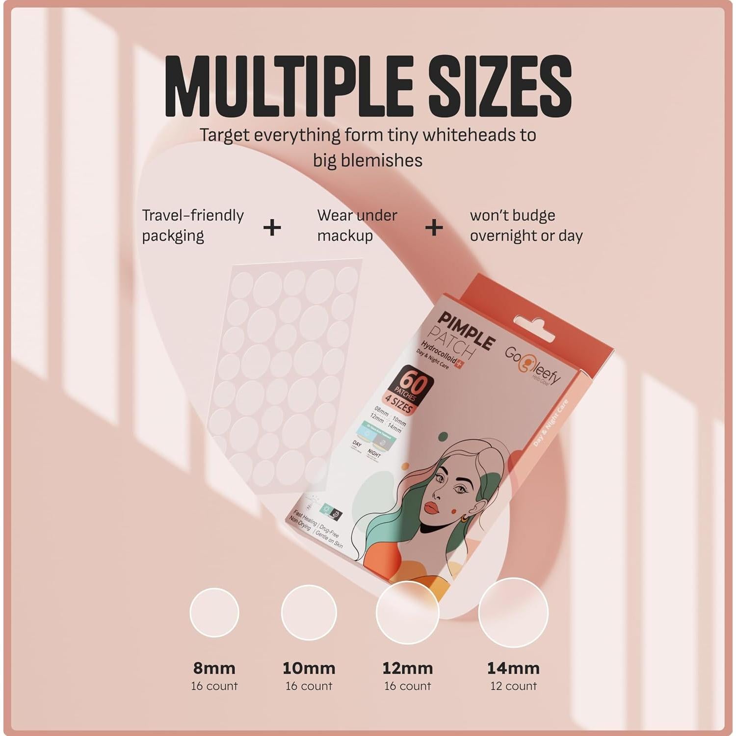 Parche Hidrocólico para Granos GoGleefy - 60 Unidades