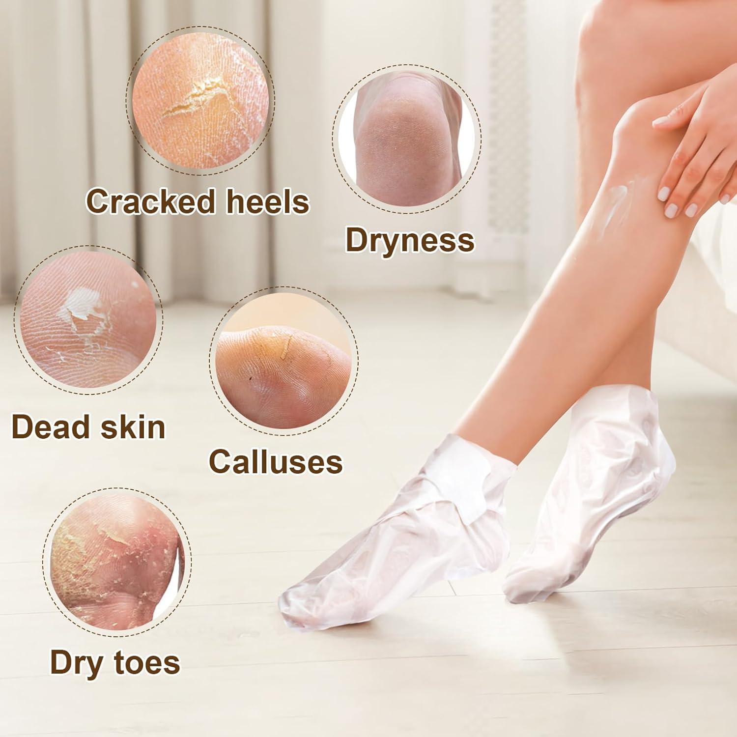 Juego de Mascarillas para Pies TEAWOO 6 Paquetes Exfoliantes e Hidratantes