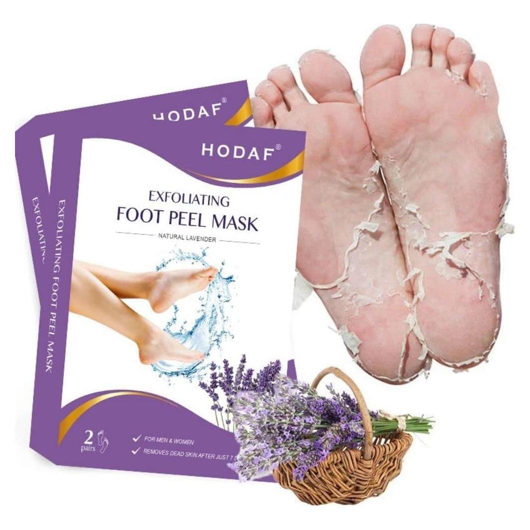 Mascarilla Exfoliante para Pies HODAF - 2 Paquetes, Suaves y Rejuvenecidos