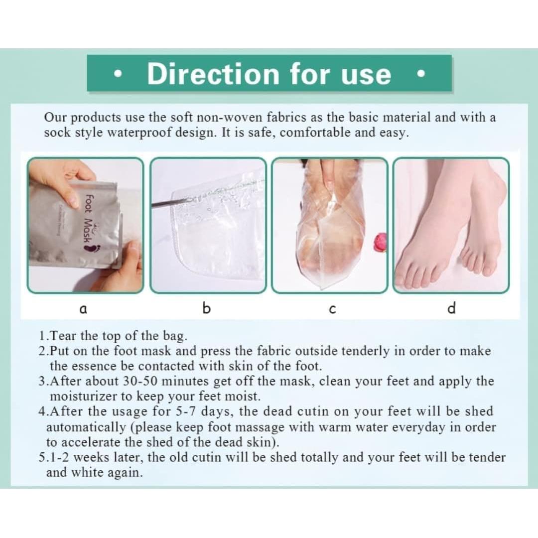 Mascarilla Exfoliante para Pies HODAF - 2 Paquetes, Suaves y Rejuvenecidos