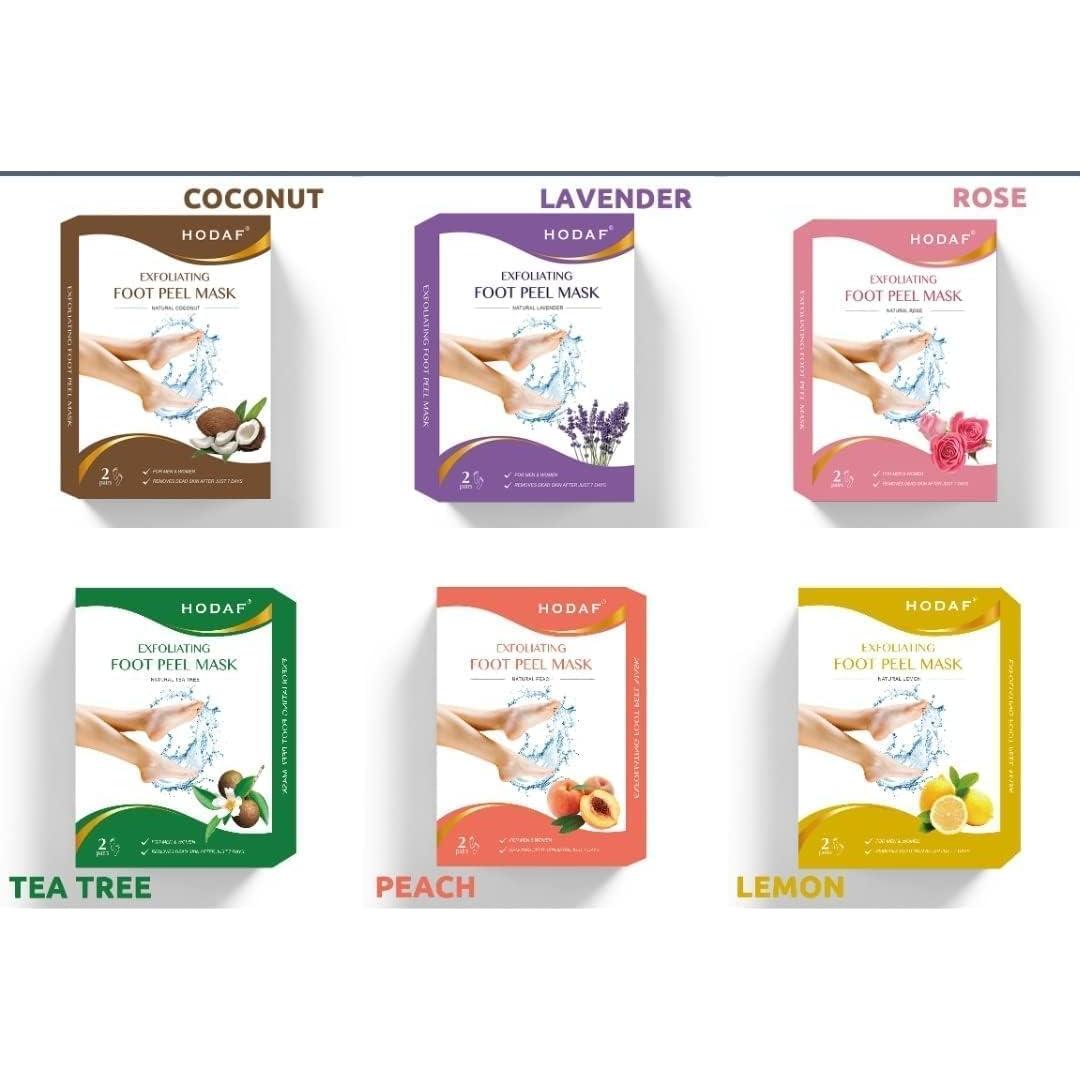 Mascarilla Exfoliante para Pies HODAF - 2 Paquetes, Suaves y Rejuvenecidos