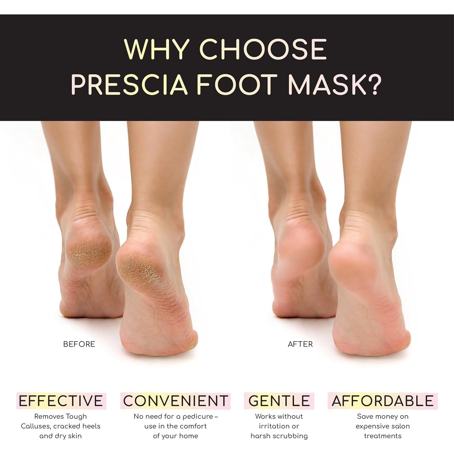 Mascarilla Exfoliante para Pies Crescena - Suaviza Talones Agrietados