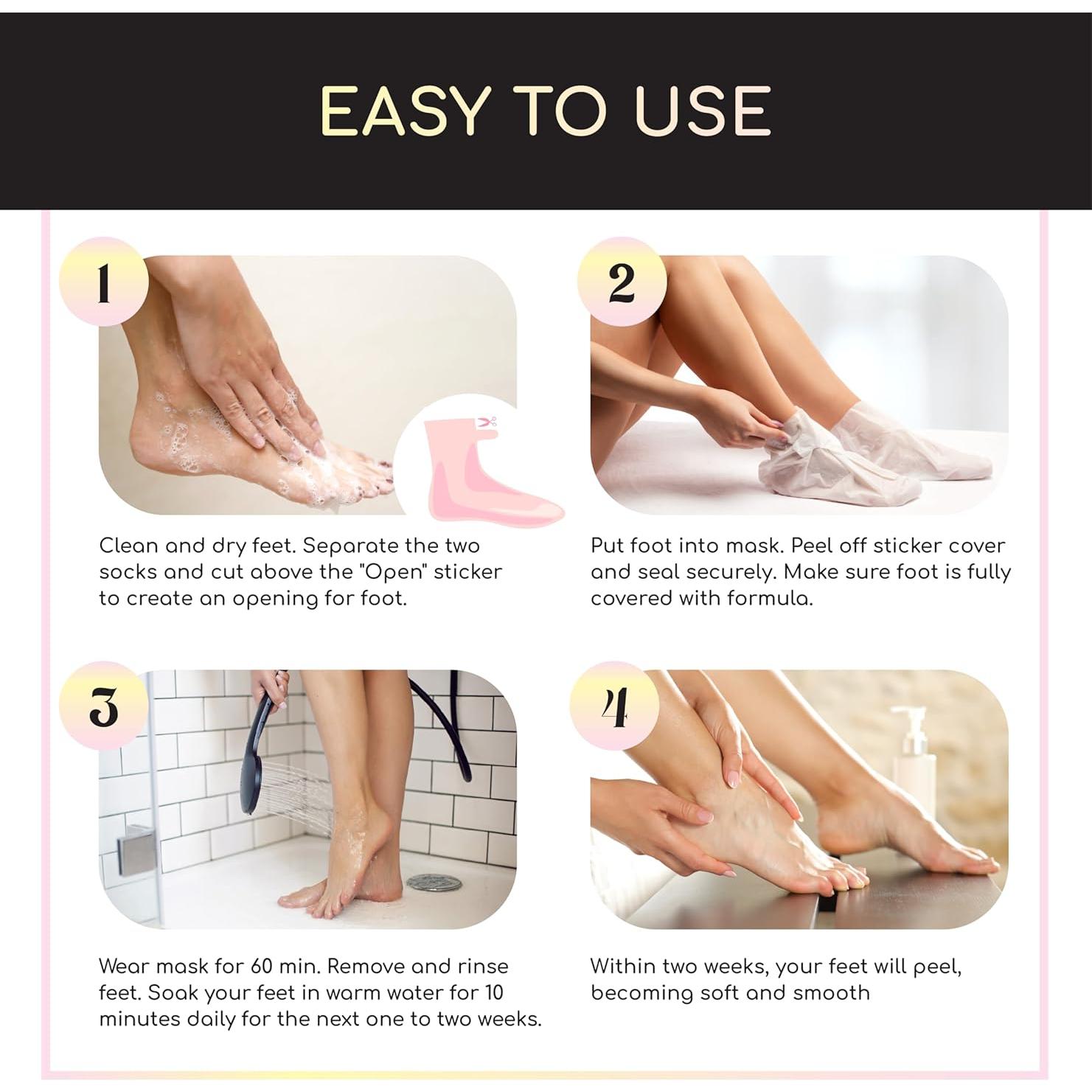 Mascarilla Exfoliante para Pies Crescena - Suaviza Talones Agrietados