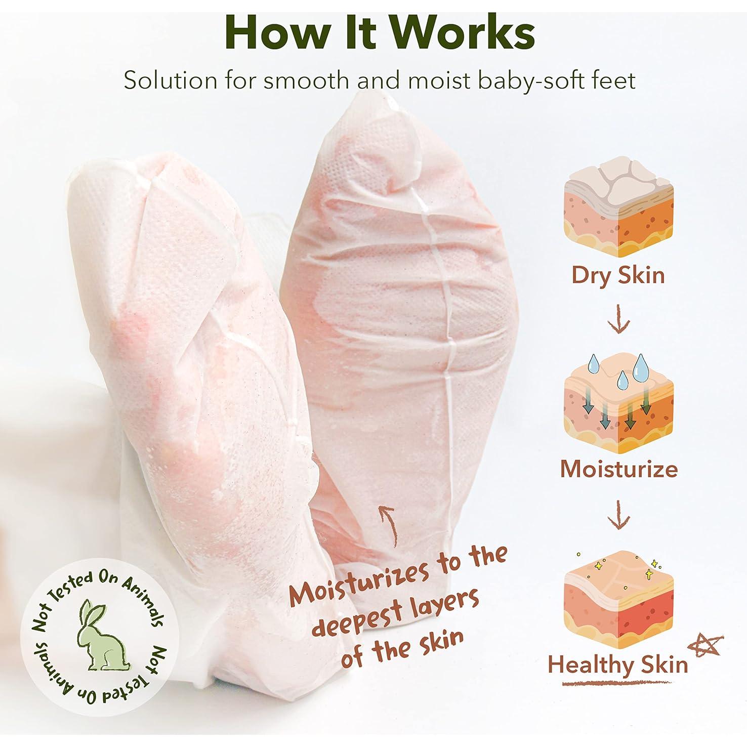 Mascarilla Exfoliante para Pies Purederm - 9 Unidades