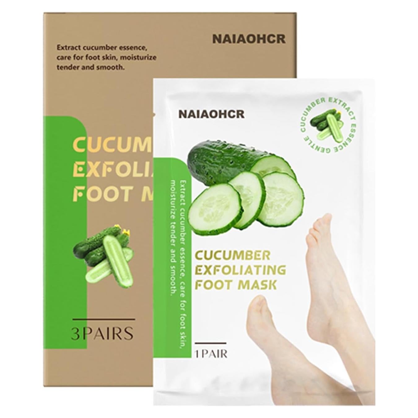 Mascarilla Exfoliante para Pies NAIAOHCR - 3 Pares Hidratantes