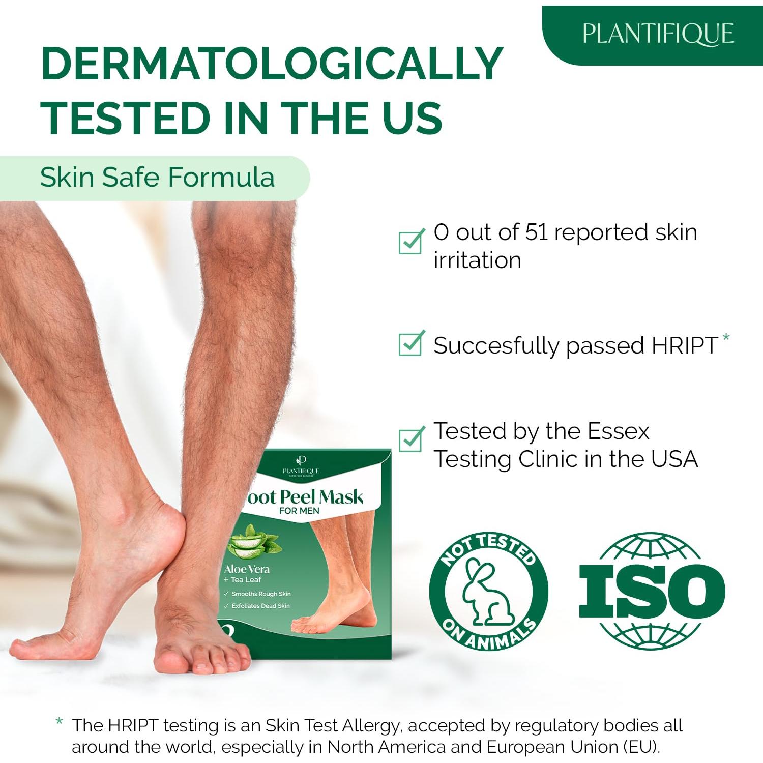 Mascarilla Exfoliante para Pies Plantifique 4 Paquetes Hombres y Mujeres