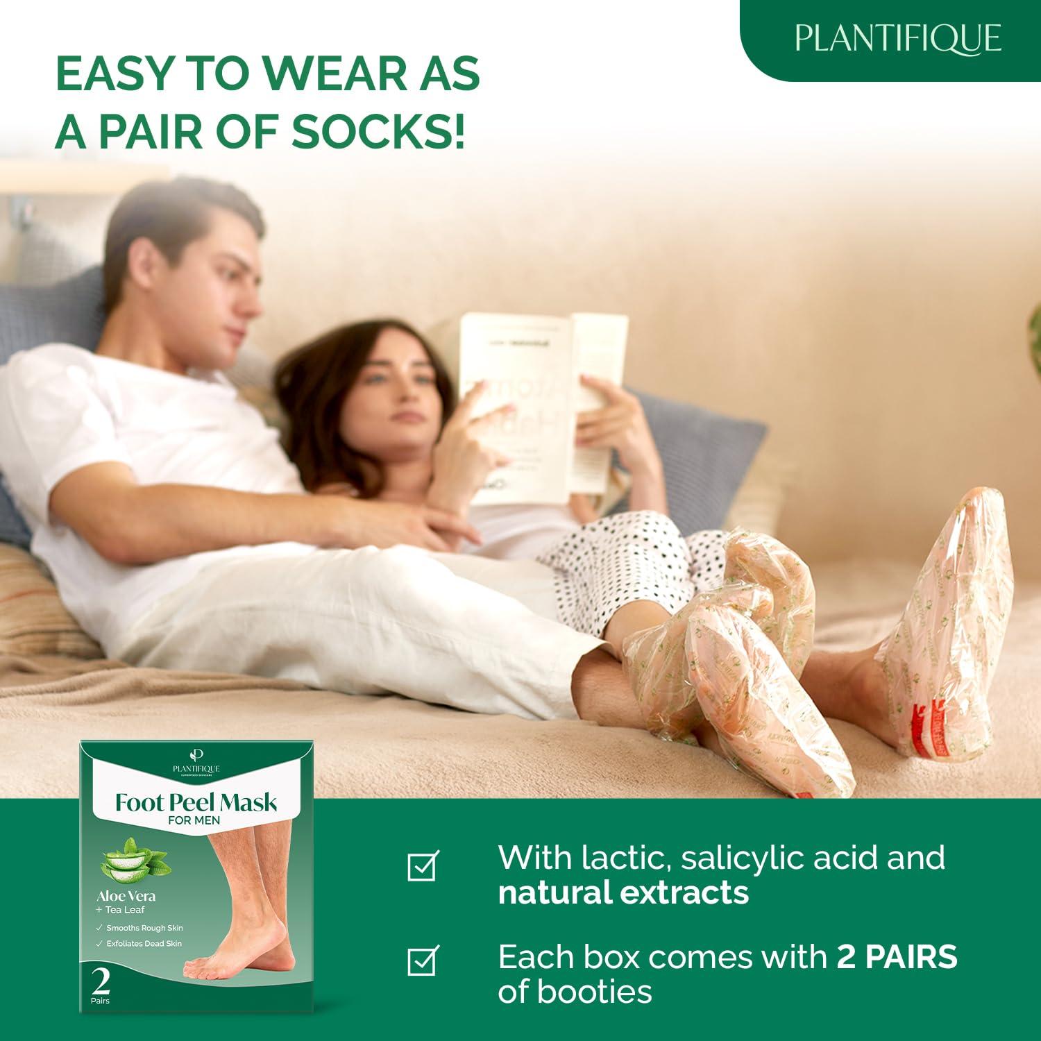 Mascarilla Exfoliante para Pies Plantifique 4 Paquetes Hombres y Mujeres