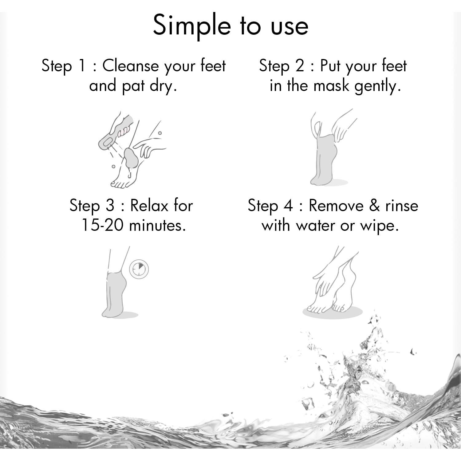 Mascarilla Exfoliante para Pies DR.RASHEL - 1 Par Hidratante