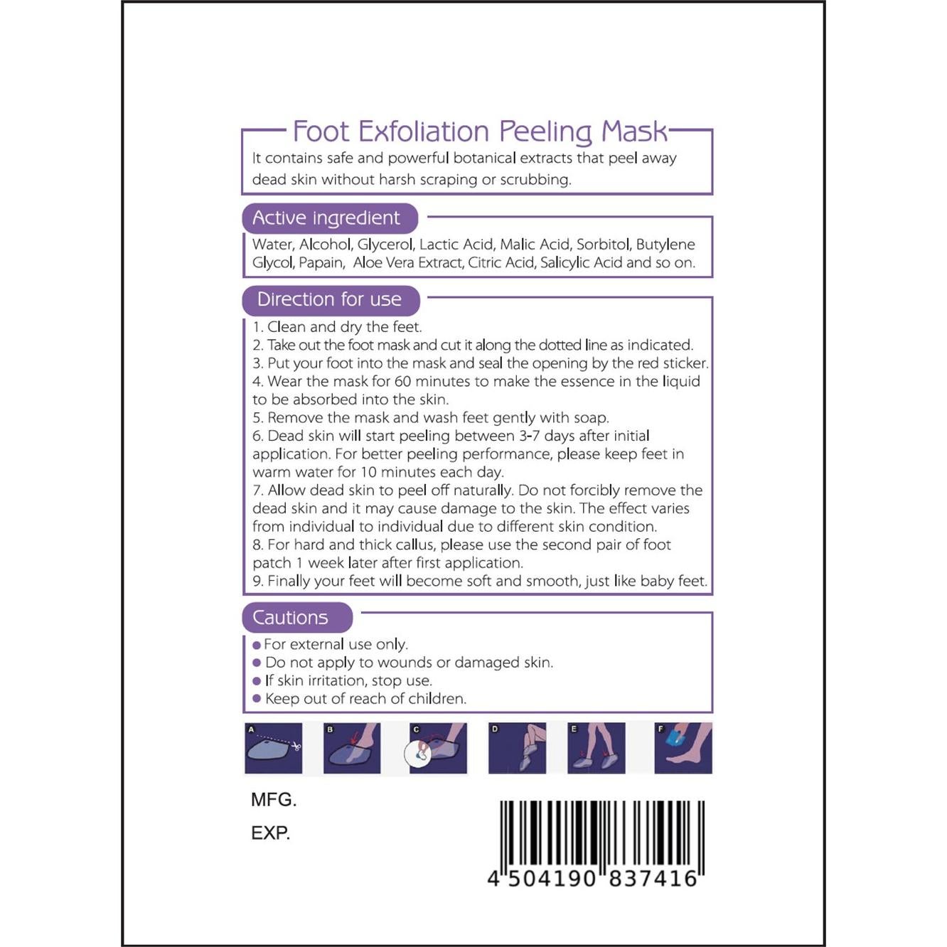 Mascarilla Exfoliante para Pies AICHUN BEAUTY - 2 Paquetes